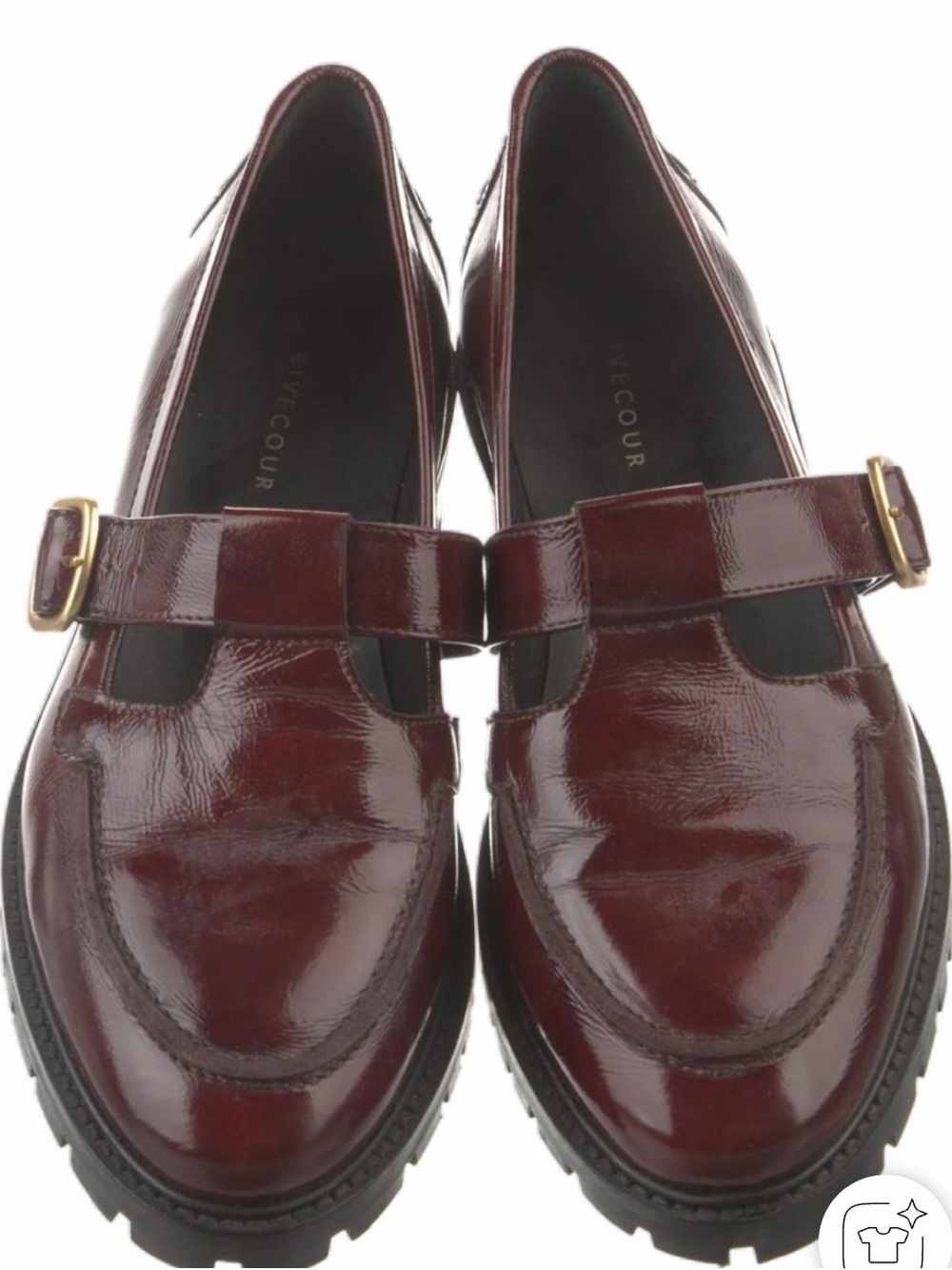 Rivecour Patent Mary Jane Loafers